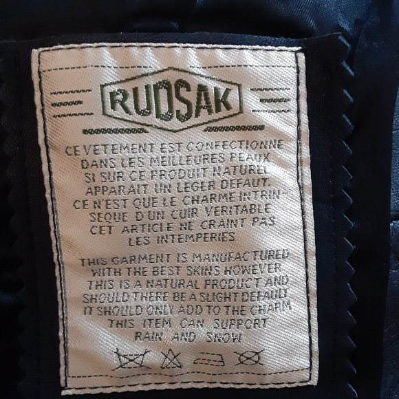 Rudsak Genuine Leather Black Jacket. S/M- Excellent Condition - Picture 12 of 12